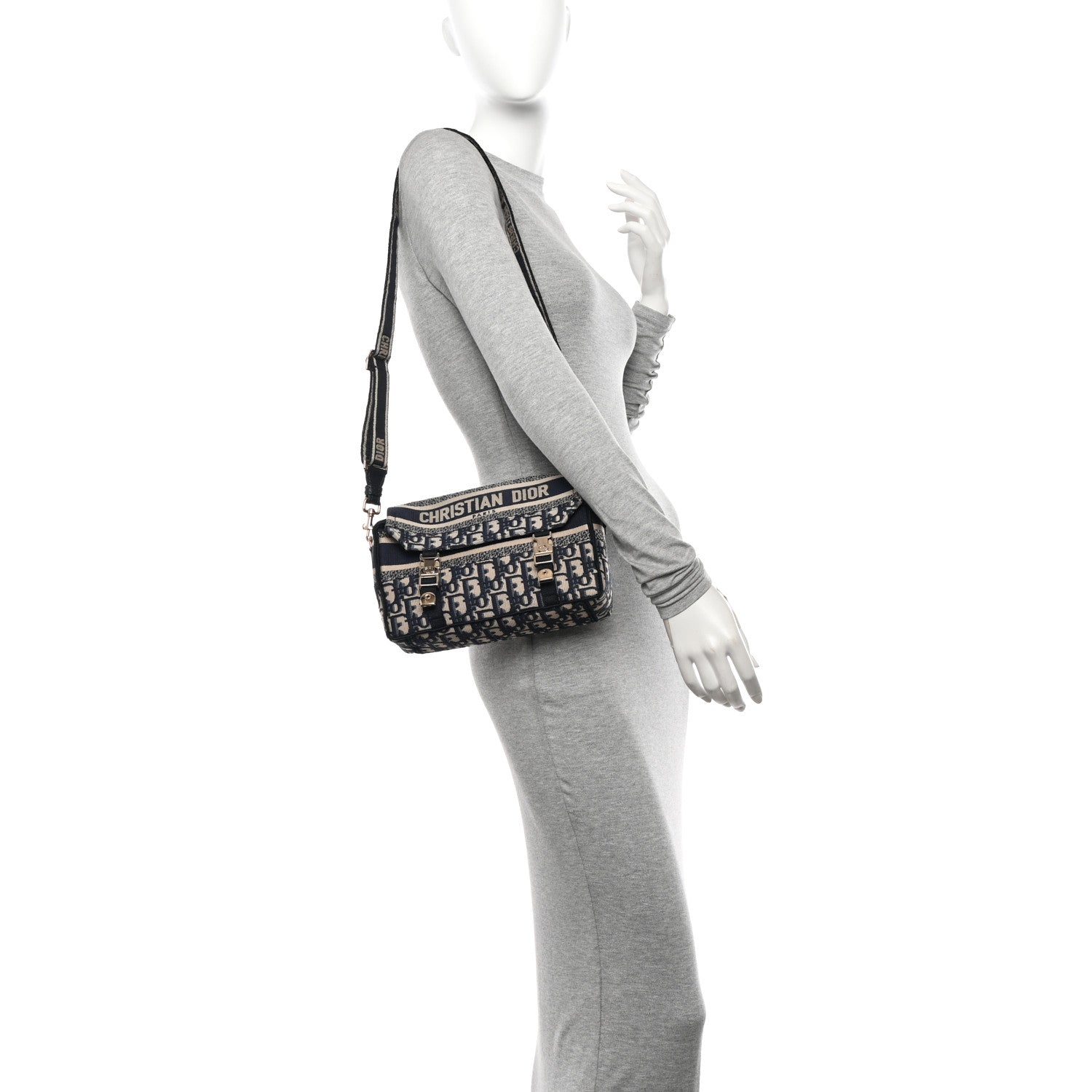 Christian Dior Oblique Small Diorcamp Messenger Blue 2 of 12