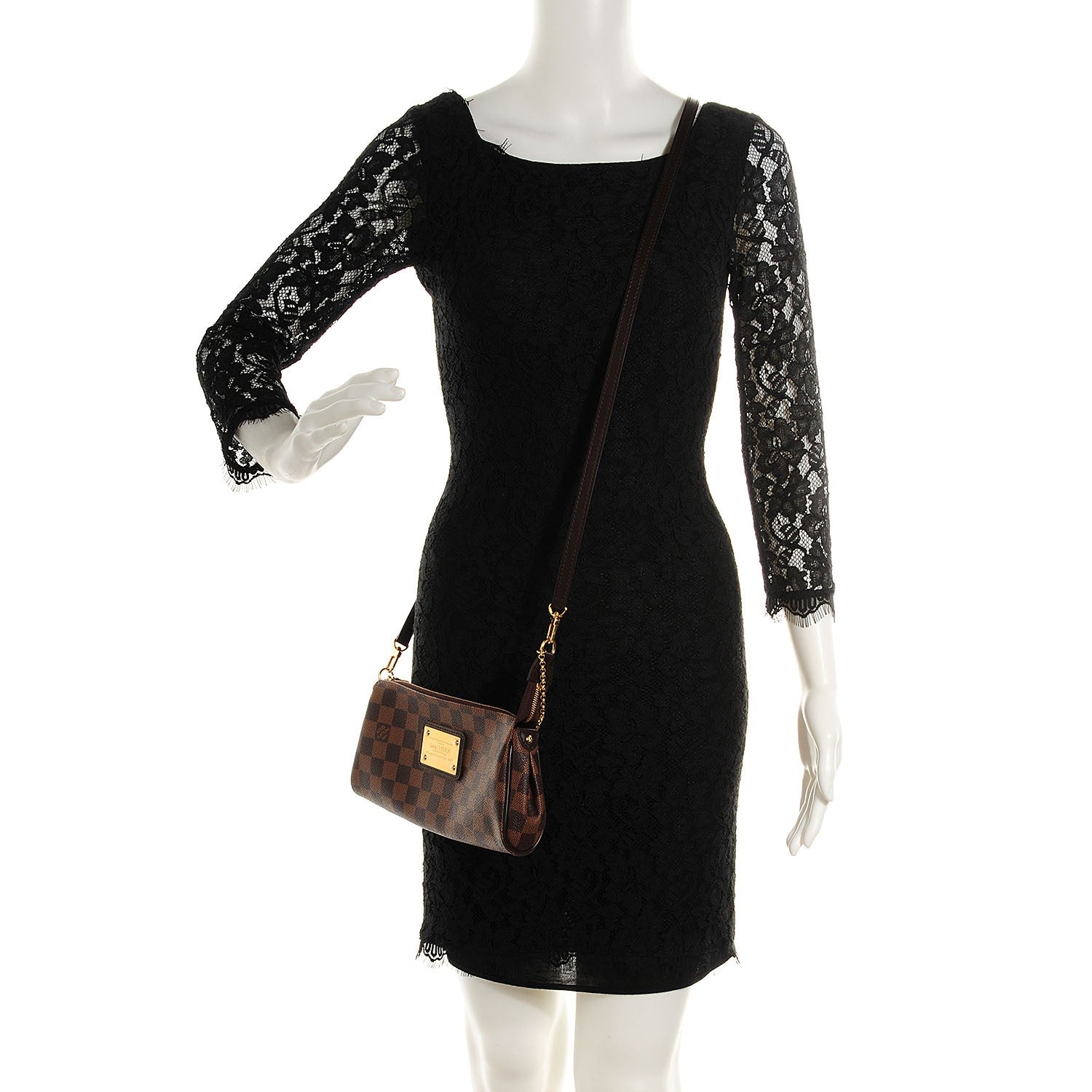 Louis Vuitton Damier Ebene Eva Clutch 2 of 7