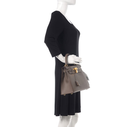 Hermes Epsom Kelly Sellier 28 Etain 2 of 37