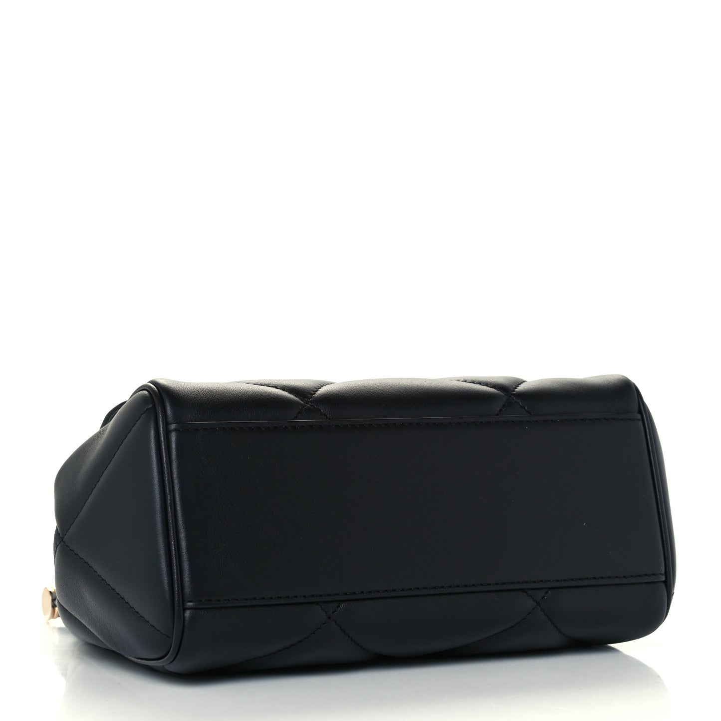 Calfskin Quilted Small Miss Sicily Satchel Black