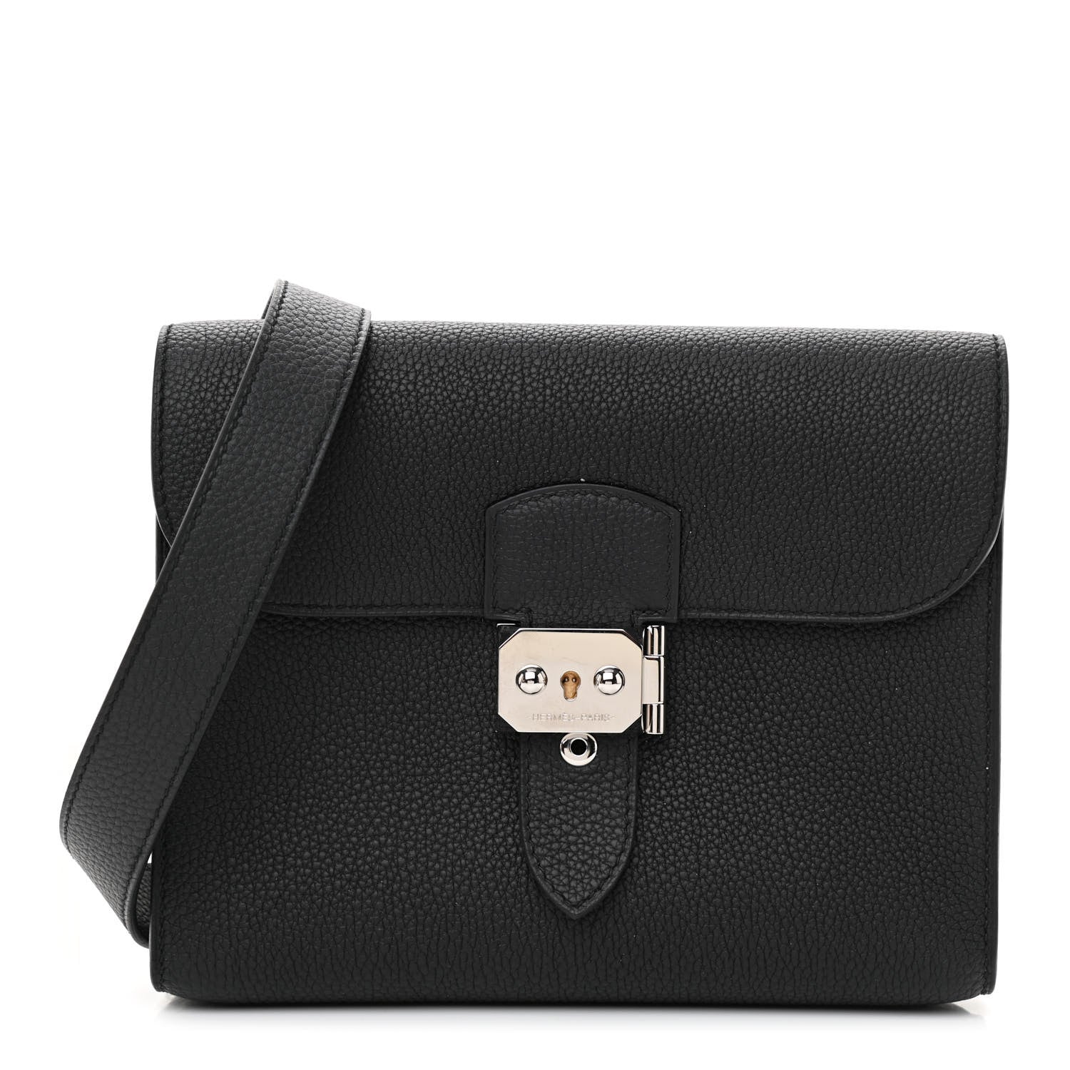 Hermes Togo Sac A Depeches 21 Messenger Bag Black 1 of 11