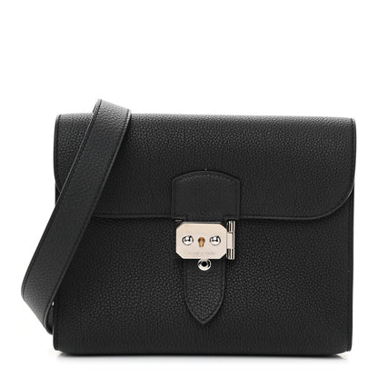 Hermes Togo Sac A Depeches 21 Messenger Bag Black 1 of 11