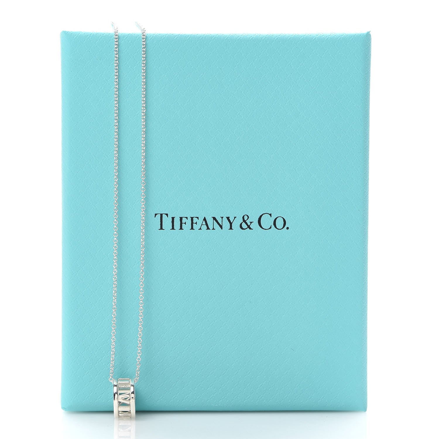 Tiffany Sterling Silver Atlas Open Pendant Necklace 7 of 7