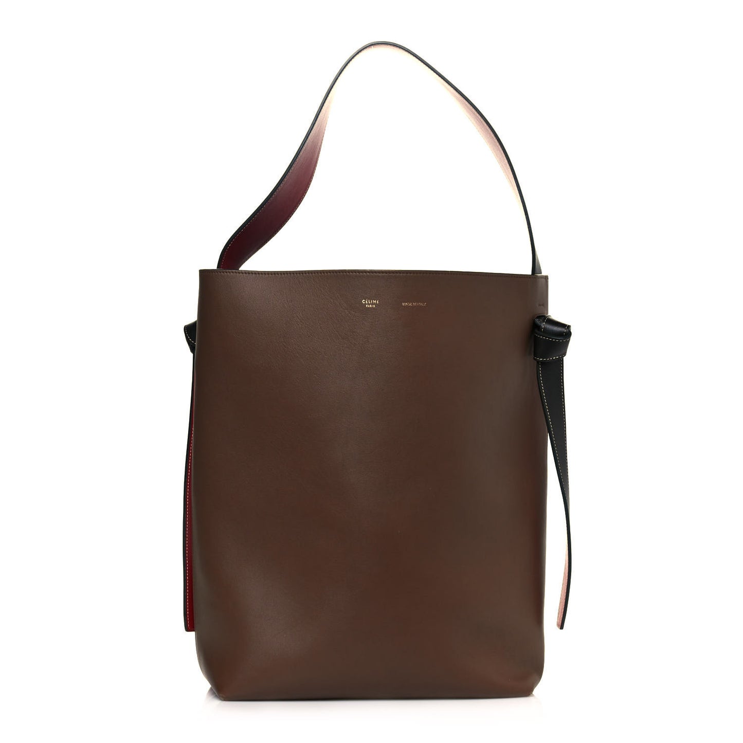 Shiny Smooth Calfskin Small Twisted Cabas Camel Tan