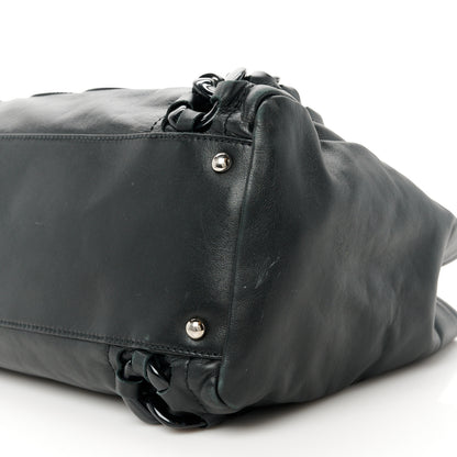 Chanel Calfskin Modern Chain Rhodoid East West Tote Black 10 of 10