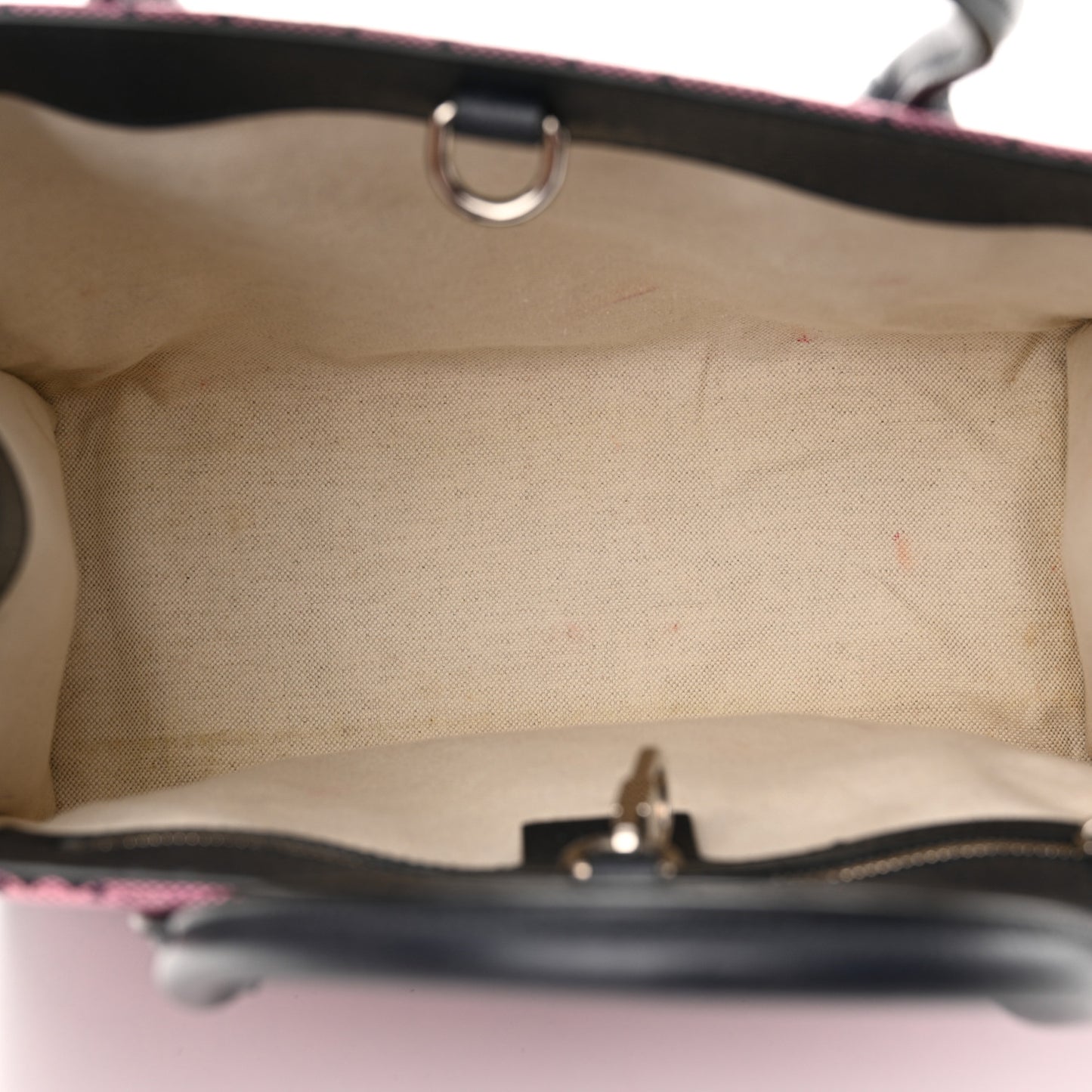 Monogram Multicolor Textured Dollar Calfskin Small Retro Interlocking G Tote Bag Pink Blue