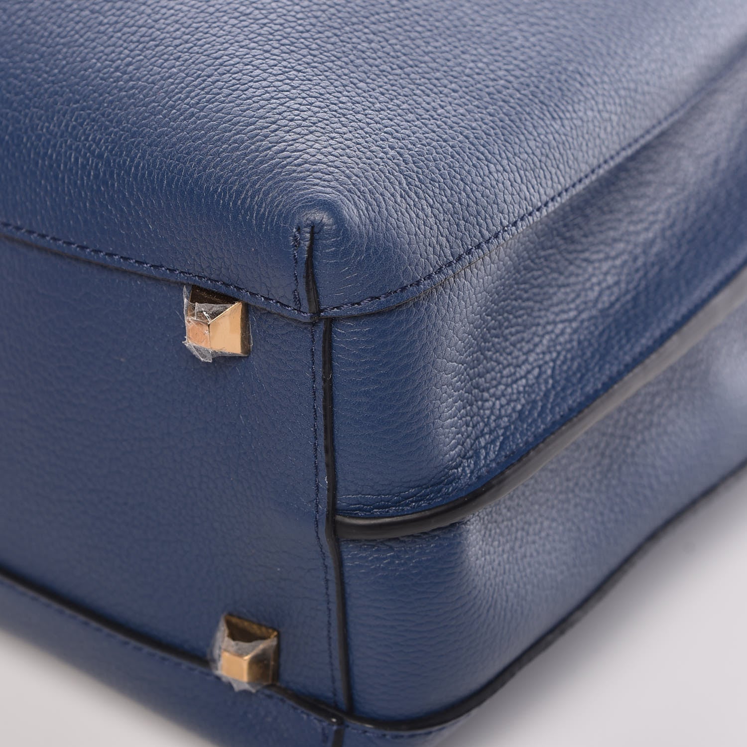 MCM Grained Calfskin Large Milla Hobo Navy Blue 11 of 13