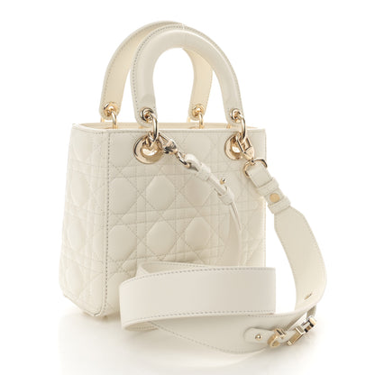 Christian Dior Lambskin Cannage Small My ABCDior Lady Dior White 3 of 10