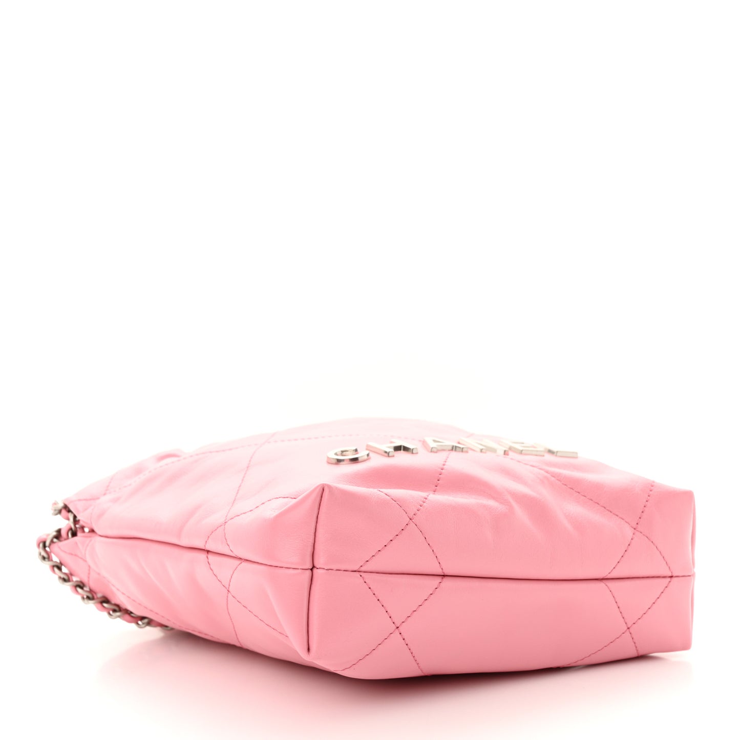 Shiny Calfskin Quilted Mini Chanel 22 Pink