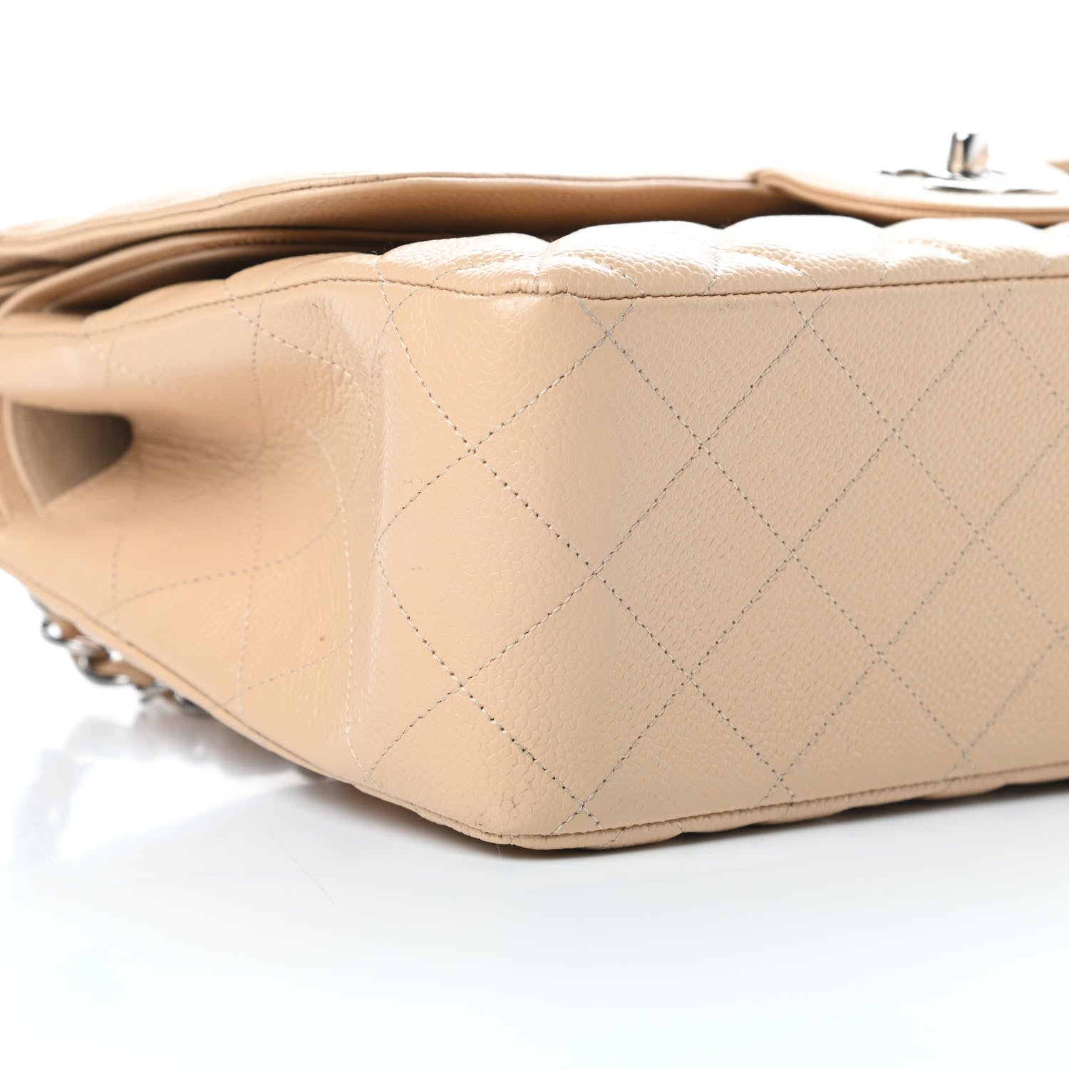 Chanel Caviar Quilted Jumbo Double Flap Beige Clair 10 of 21