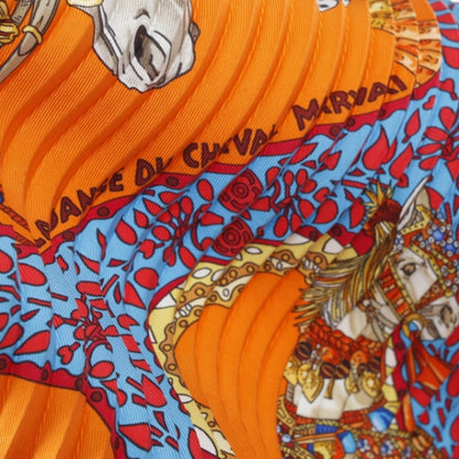 Hermes Silk Plisse La Danse Du Cheval Marwari Scarf 6 of 7