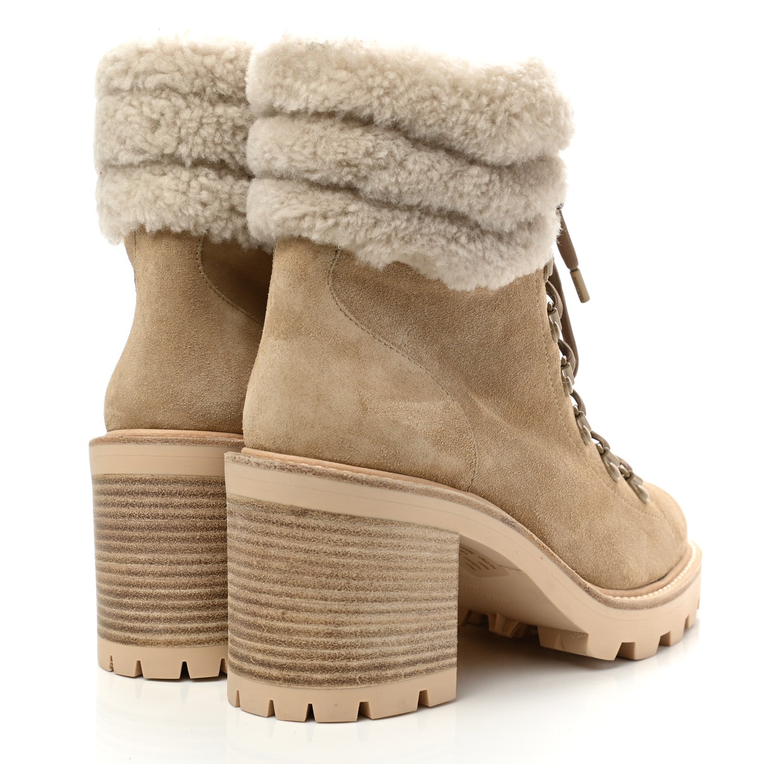 Jimmy Choo Suede Shaerling Womens Eshe 65 Hiking Boots 40 Stucco Natural 4 of 6