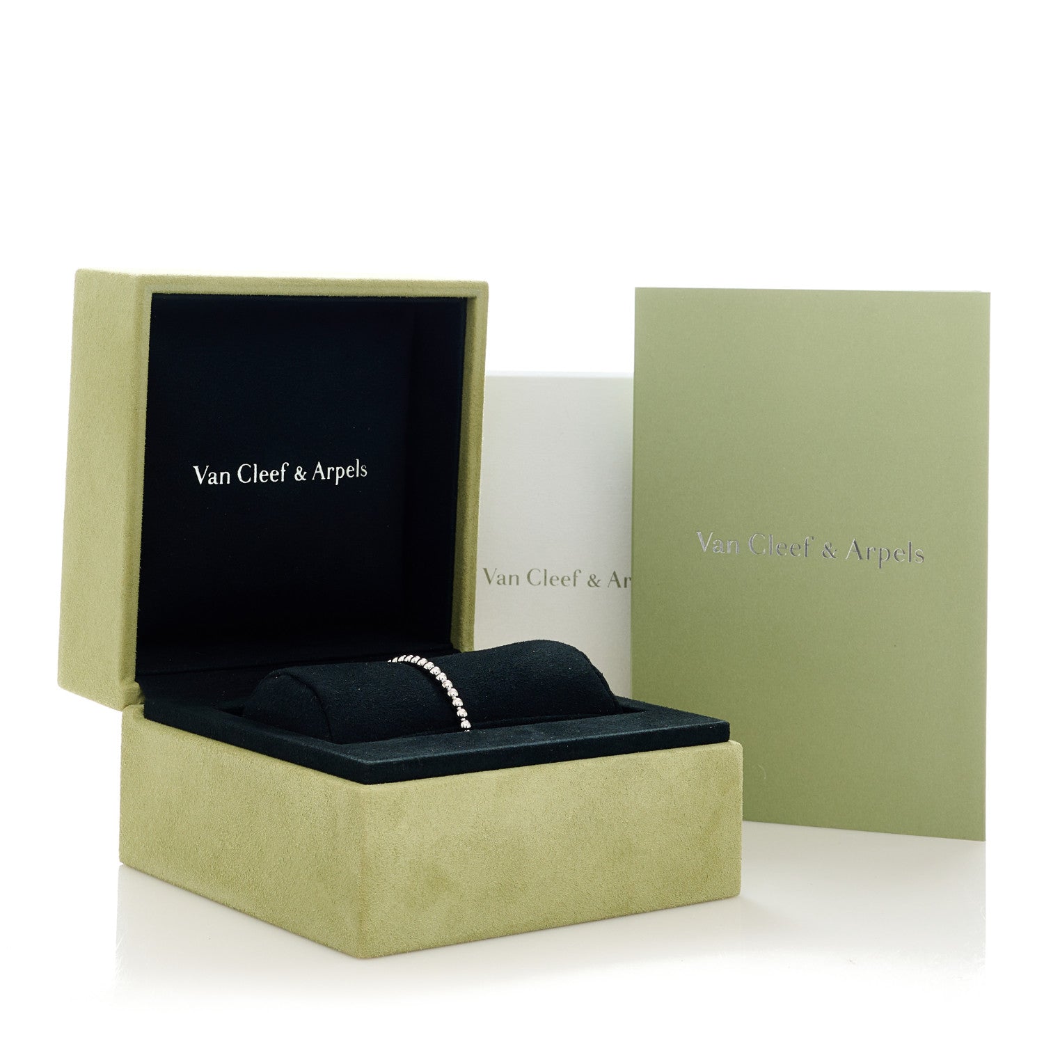 Van Cleef & Arpels 18K White Gold Perlee Pearls of Gold Bracelet S 7 of 9