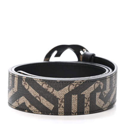 Gucci GG Supreme Monogram Caleido Interlocking G Belt 90 36 Dark Brown 2 of 4