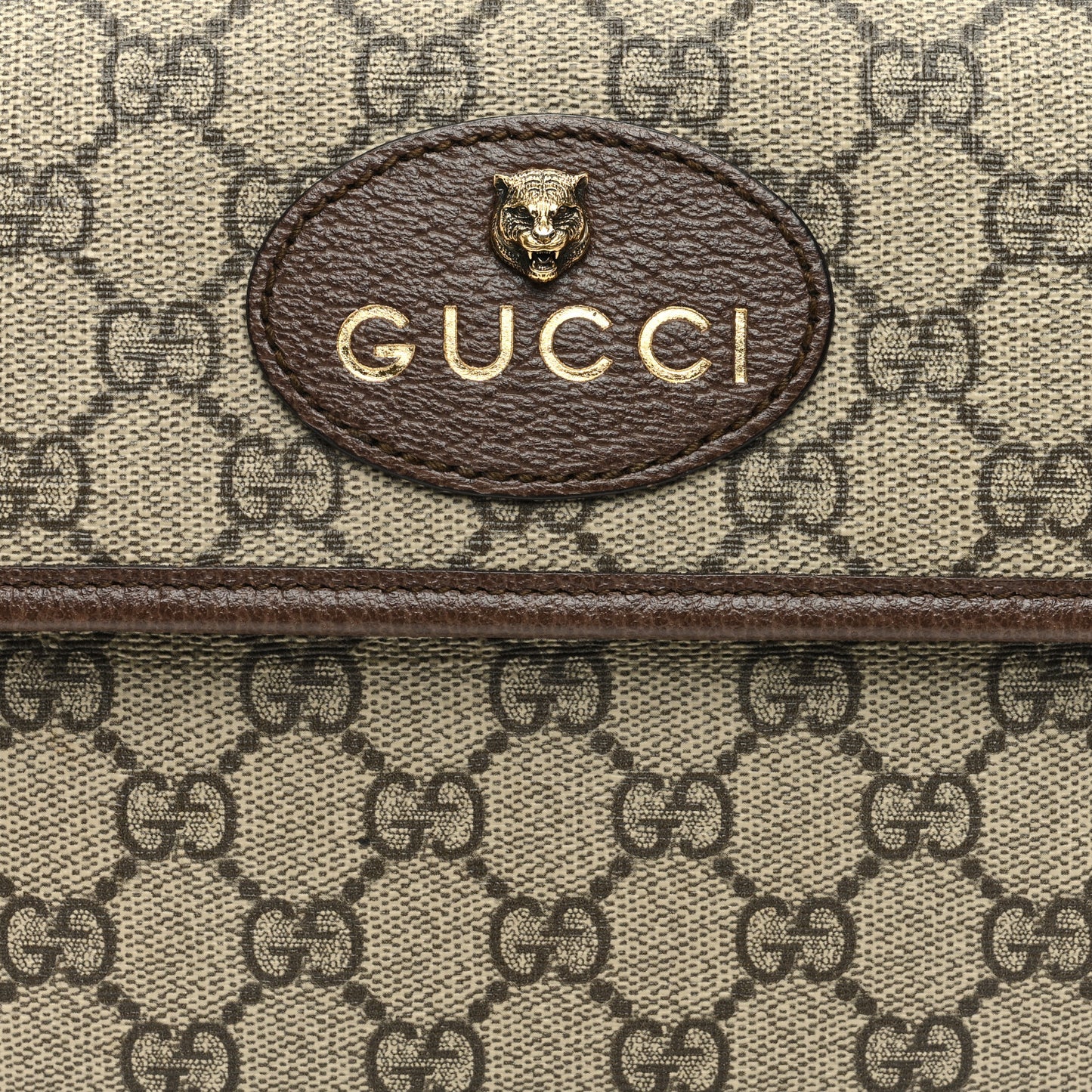 GG Supreme Monogram Neo Vintage Web Belt Bag Brown