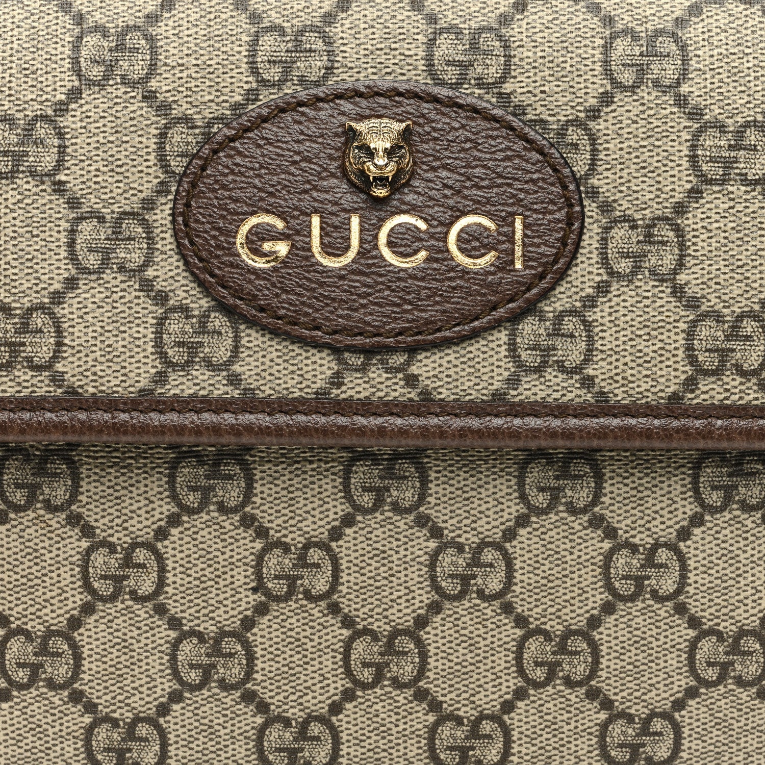 Gucci GG Supreme Monogram Neo Vintage Web Belt Bag Brown 9 of 11