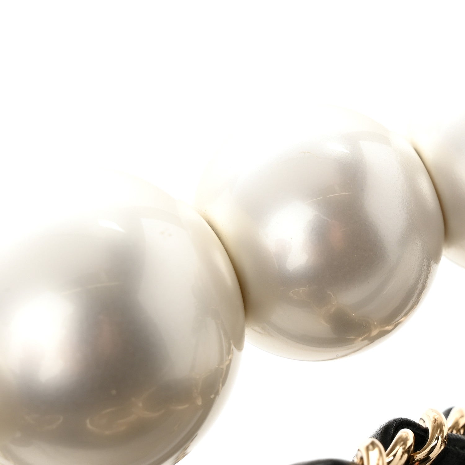 Chanel Lambskin PVC Sand By The Sea Flap With Pearl Strap Black 12 of 12
