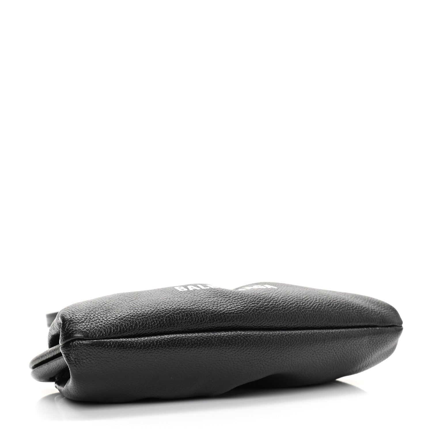 Balenciaga Grained Calfskin Logo Cloud Clutch XS Black 4 of 8