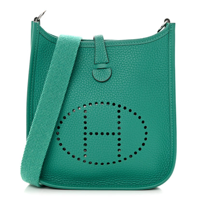 Hermes Taurillon Clemence Evelyne TPM Vert Jade 1 of 11