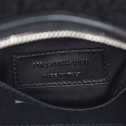 Saint Laurent Shearling Monogram Lou Belt Bag Black 7 of 9