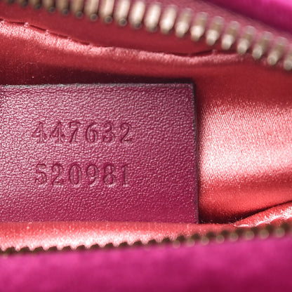 Gucci Velvet Matelasse Small GG Marmont Chain Shoulder Bag Fuchsia Violet Cyclamen 7 of 7