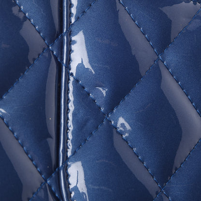 Chanel Patent Quilted Jumbo Double Flap Blue 11 of 12