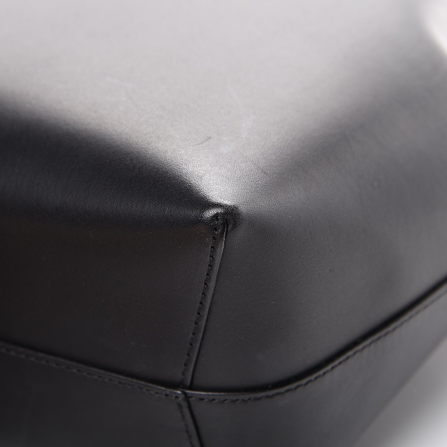 Vegetable Tanned Calfskin Mini Bucket Bag Black Blu