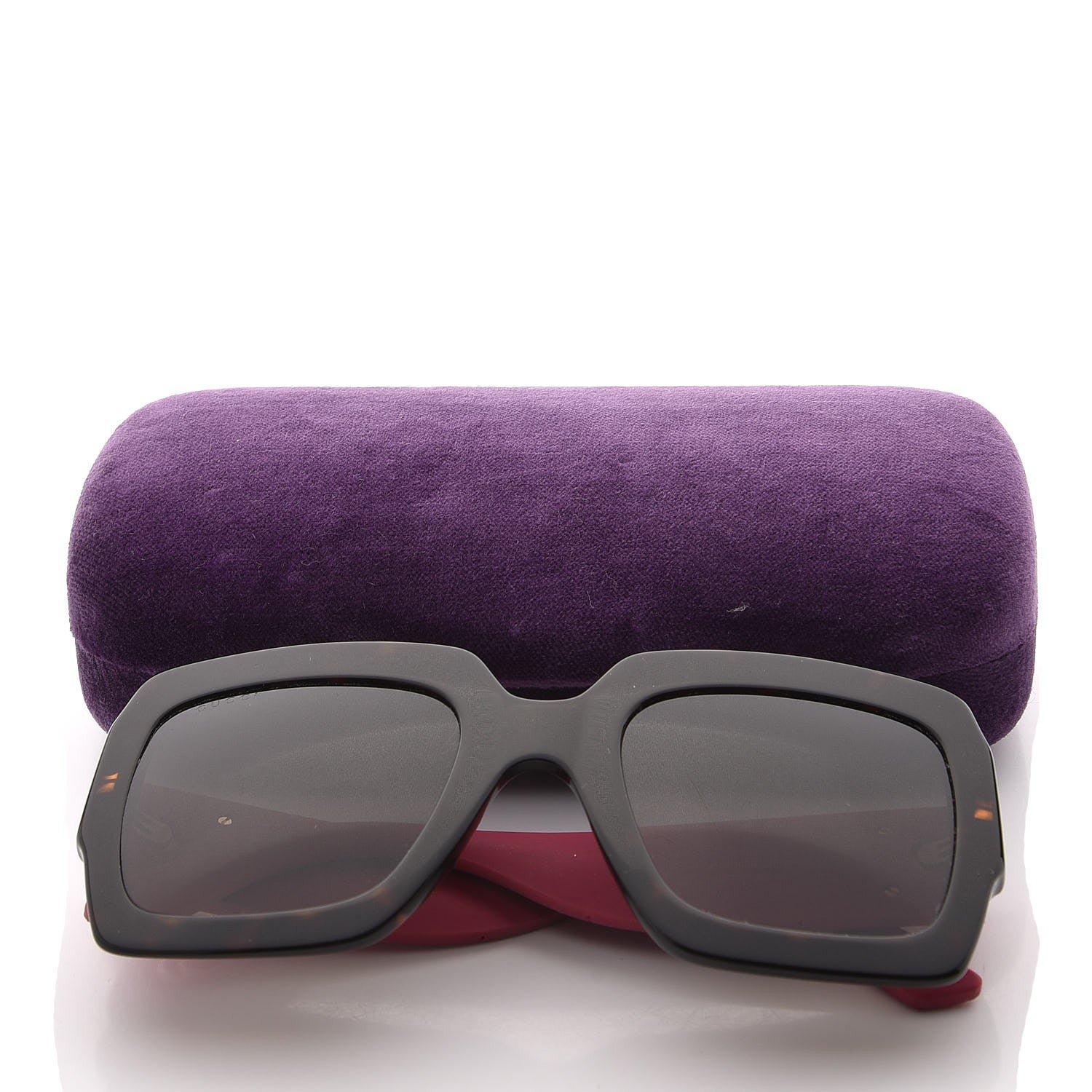 Gucci Square Frame GG0102S Sunglasses Glitter Pink Multi 8 of 8