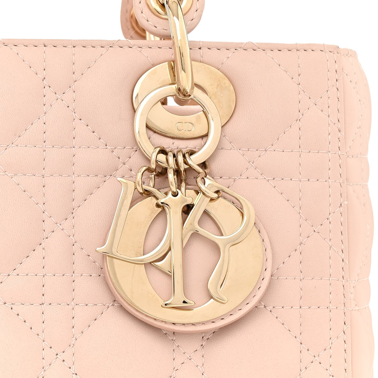 Lambskin Cannage Medium Lady Dior Light Pink