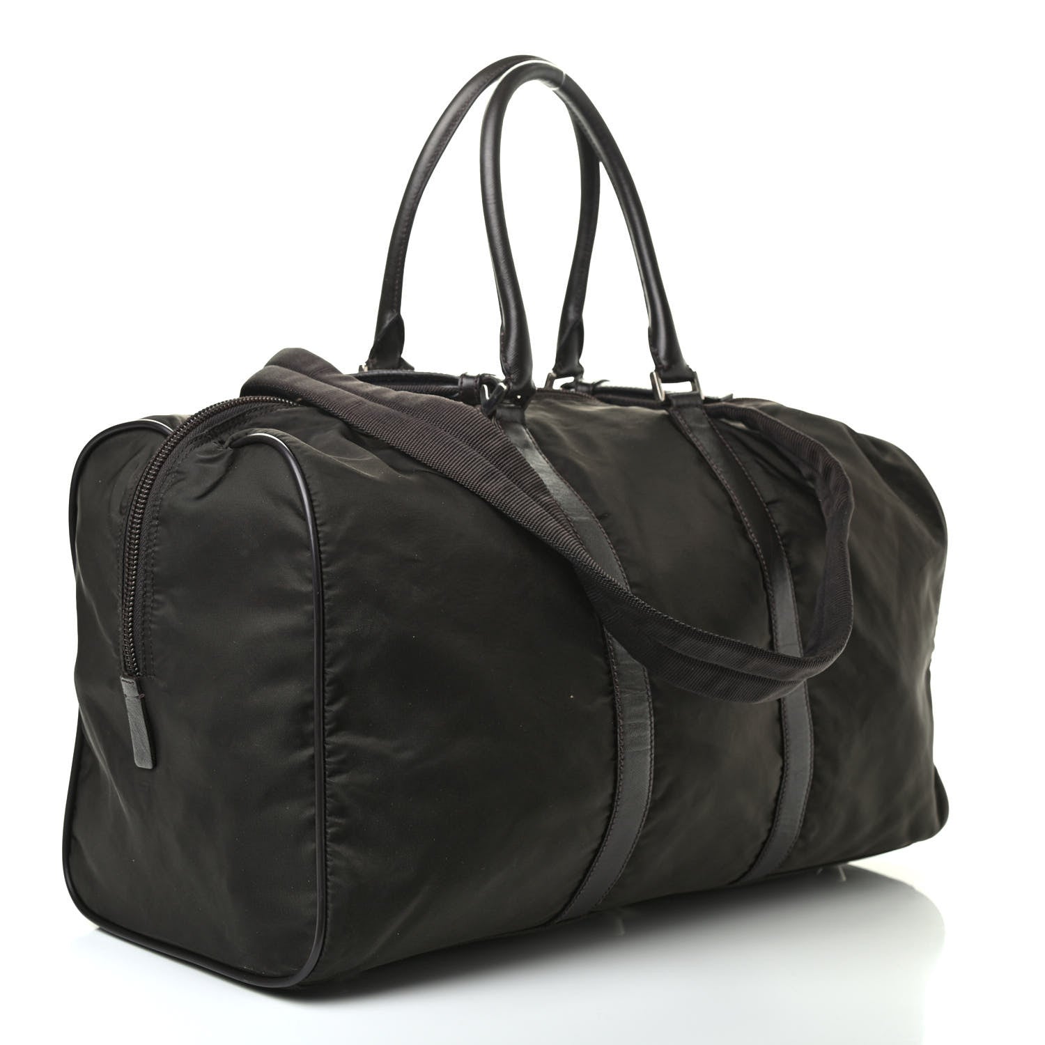 Prada Tessuto Nylon Saffiano Duffle Moro 2 of 6