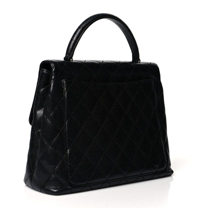 Chanel Caviar Quilted Jumbo Kelly Flap Black 3 of 13