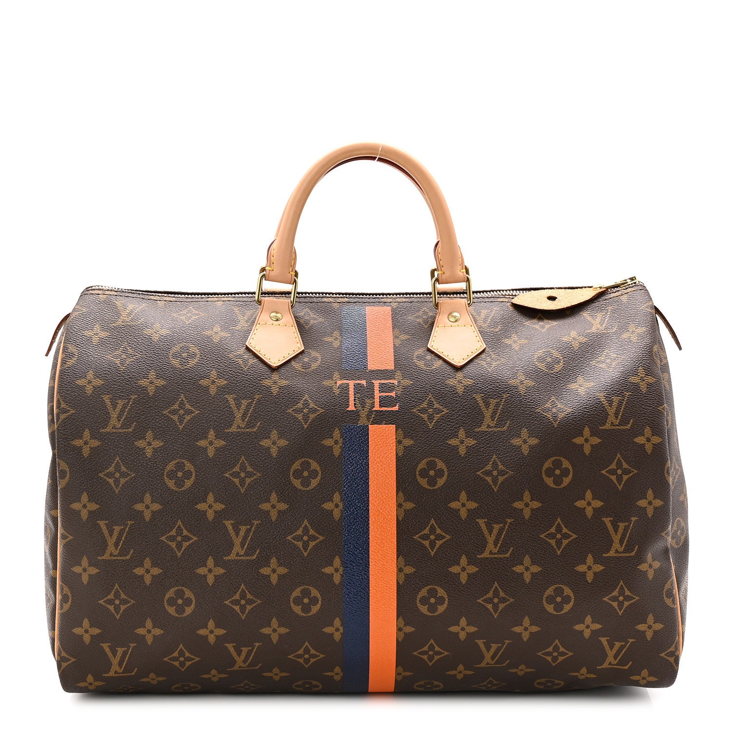Louis Vuitton Monogram My LV Heritage Speedy 40 Orange Navy 2 of 19