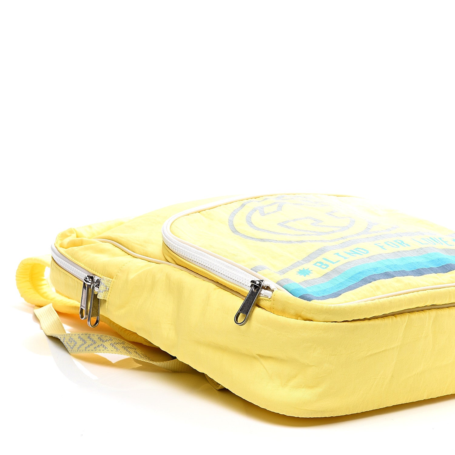 Gucci Nylon Twill Blind For Love Interlocking G Backpack Pastel Yellow Multicolor 8 of 10
