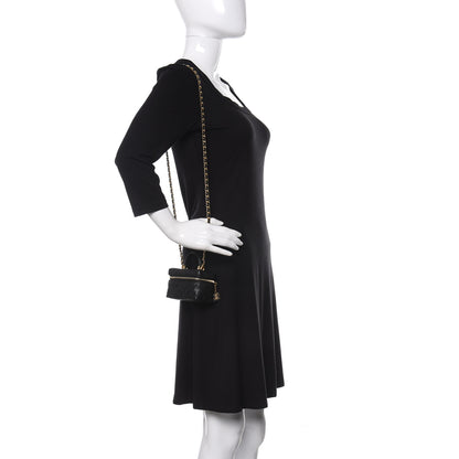 Chanel Caviar Quilted Mini Top Handle Vanity With Chain Black 2 of 11