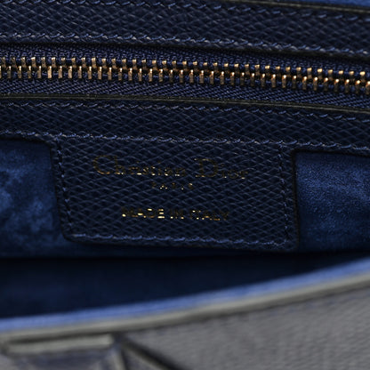 Christian Dior Grained Calfskin Saddle Bag Navy 6 of 8