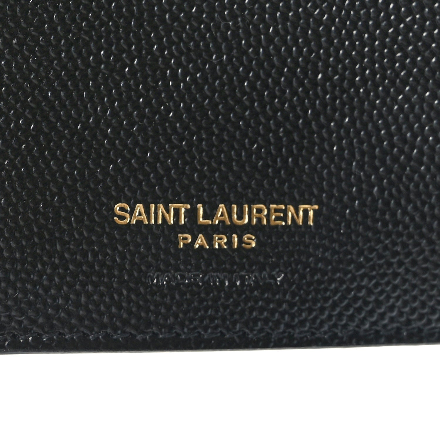 Saint Laurent Grain De Poudre Mixed Matelasse Triquilt Monogram Compact Tri Fold Wallet Black 6 of 6