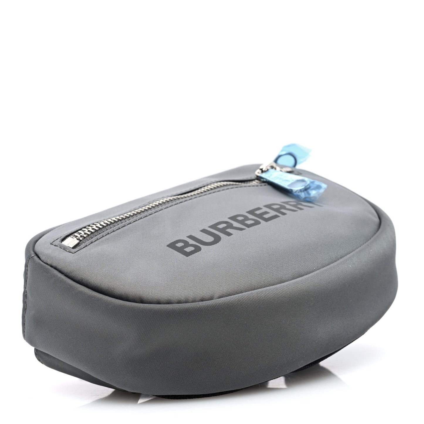 Econyl Logo Print Small Cannon Bum Bag Charcoal Grey