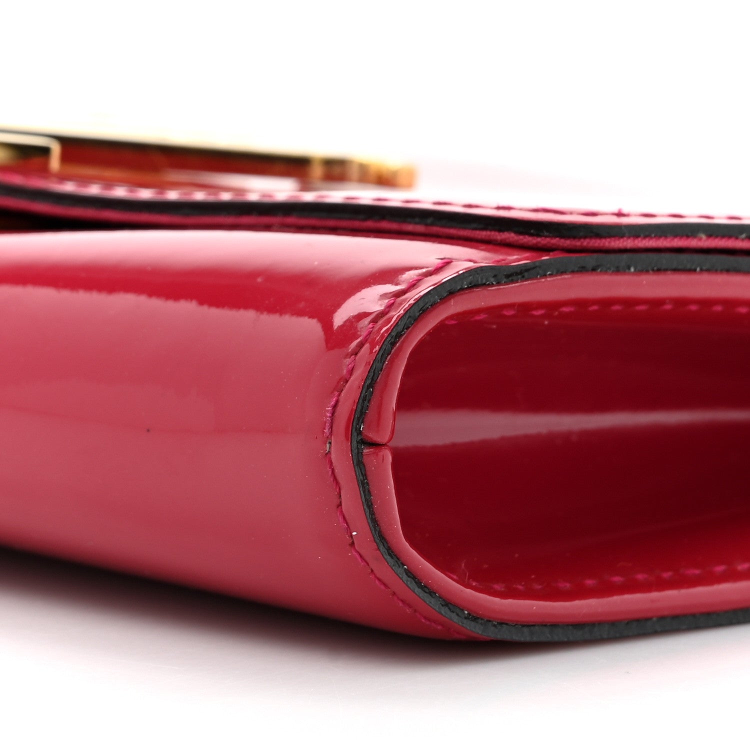 Louis Vuitton Patent Louise Clutch Rose Indien 6 of 12