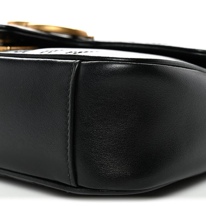 Gucci Calfskin Matelasse Mini GG Marmont Shoulder Bag Black 10 of 11