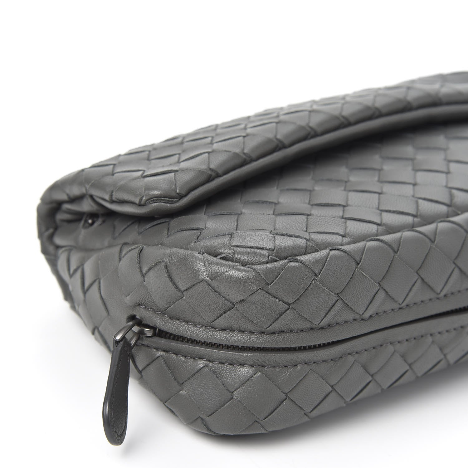 Bottega Veneta Nappa Intrecciato Mini Chain Messenger Light Grey 5 of 8