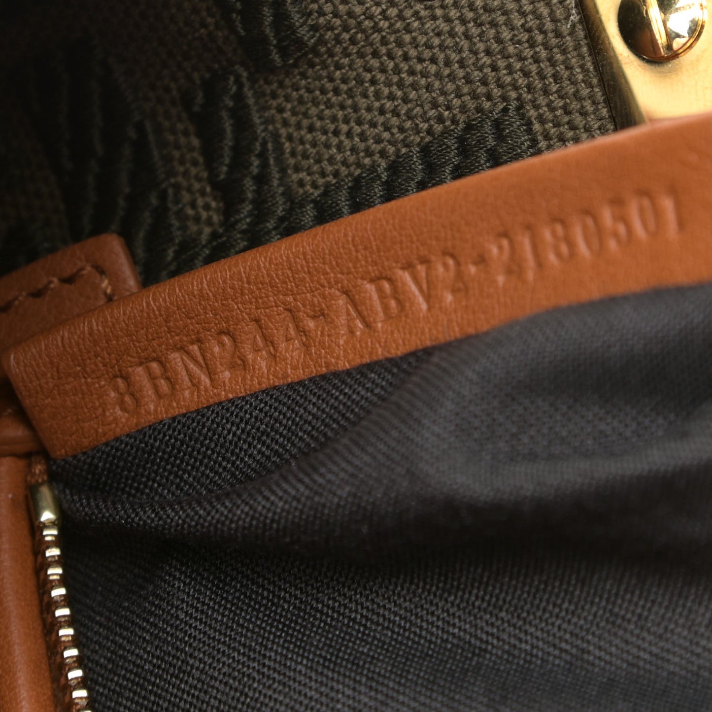 Vitello Seta Canvas FF Embroidered Mini Peekaboo Iconic Satchel Brandy Amazzonia