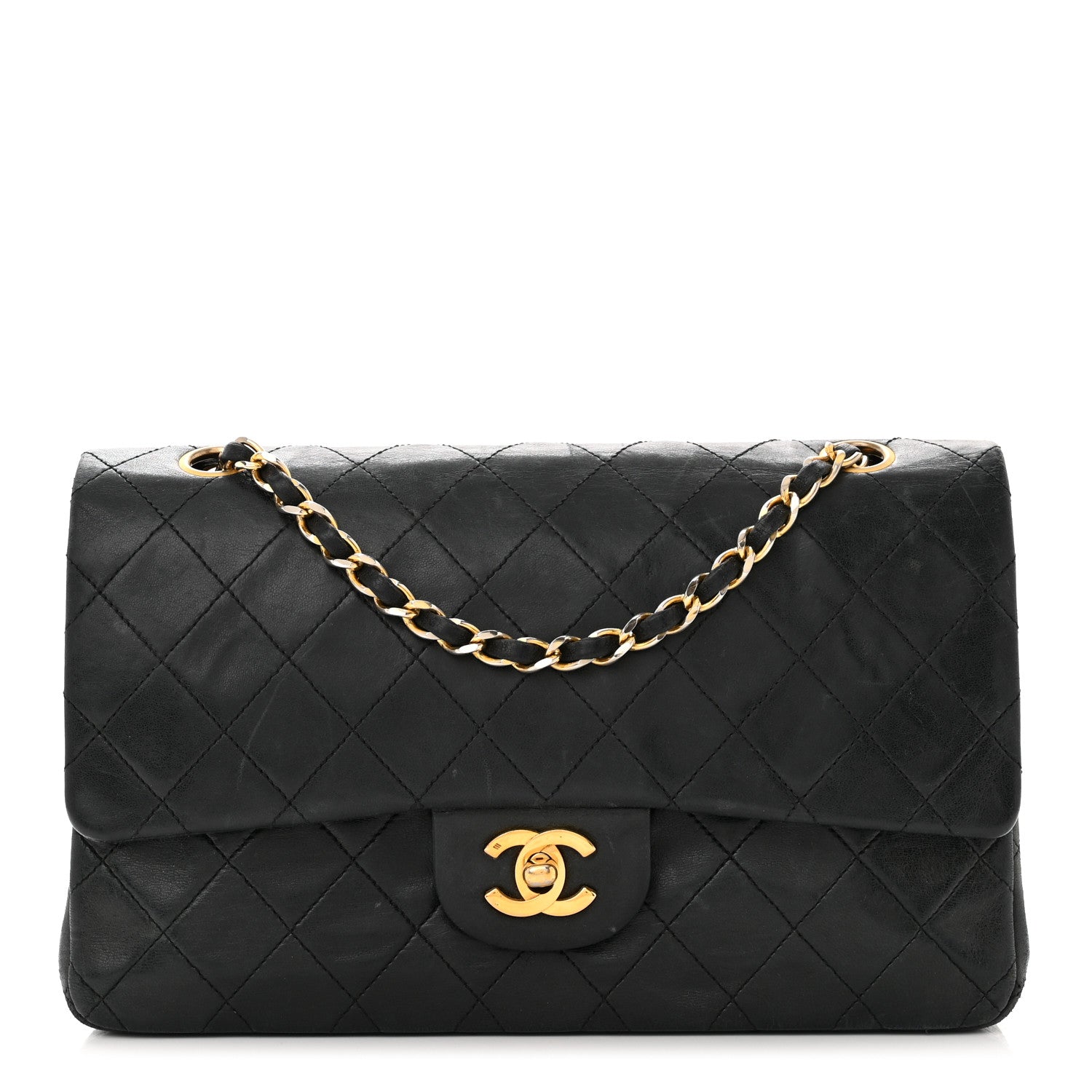 Chanel Lambskin Quilted Medium Double Flap Black 1 of 16
