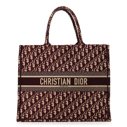 Christian Dior Oblique Large Book Tote Burgundy Multicolor 1 of 10
