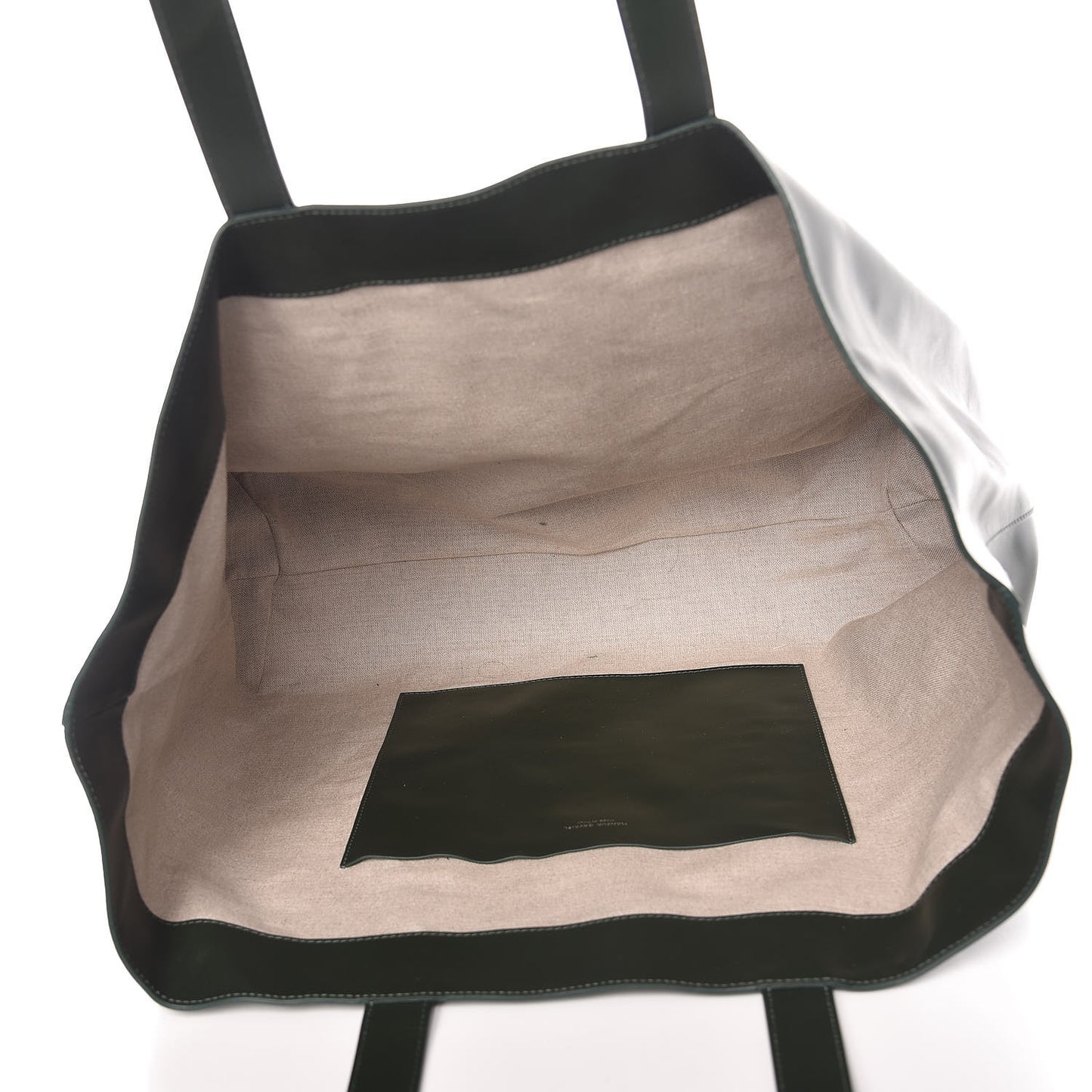 Calfskin East West Shopping Tote Moss