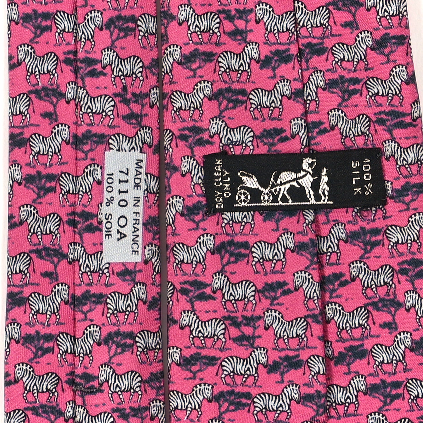 Silk Printed Mens Zebra Neck Tie