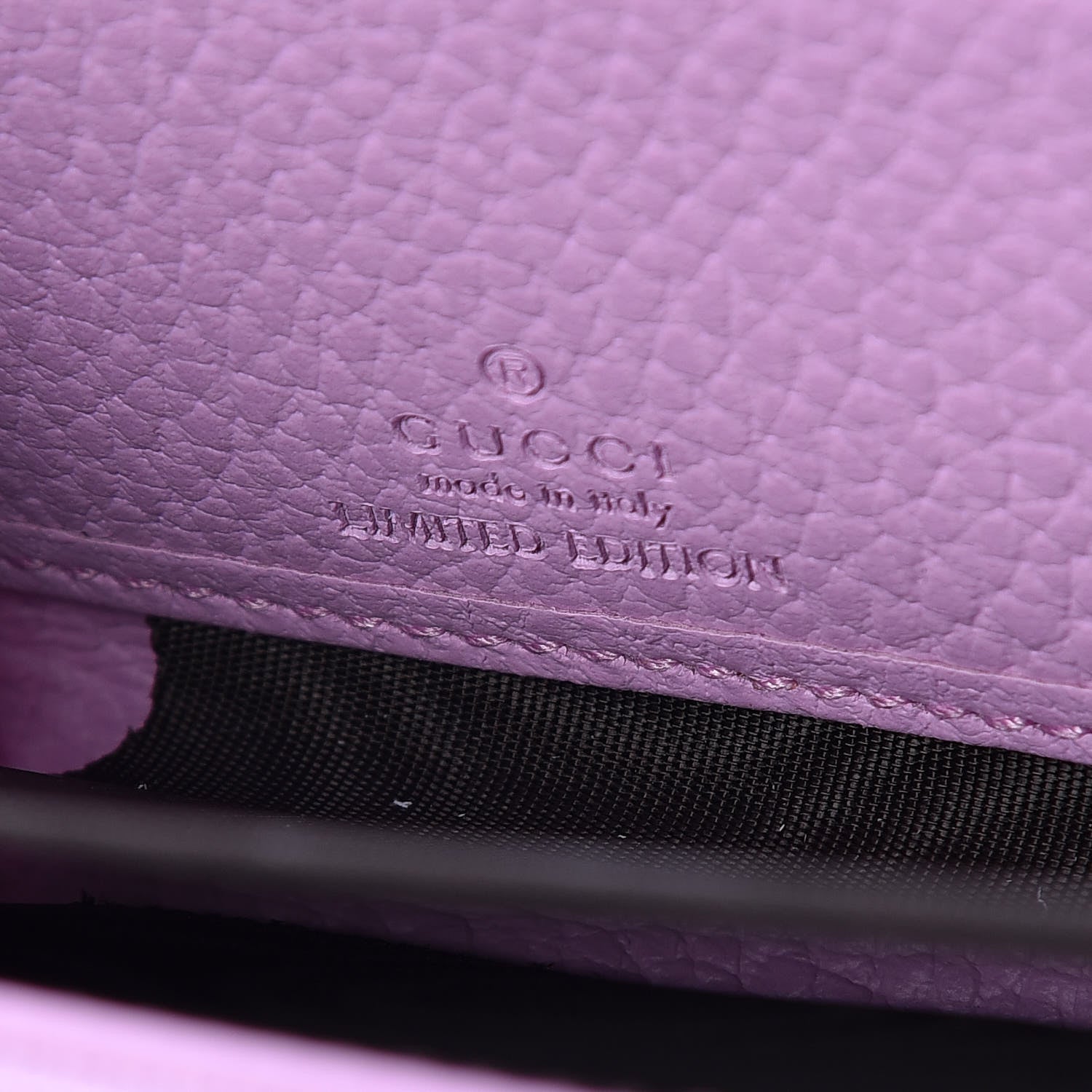 Gucci Dollar Calfskin GG Marmont Bosco Zip Around Wallet Malva 6 of 6