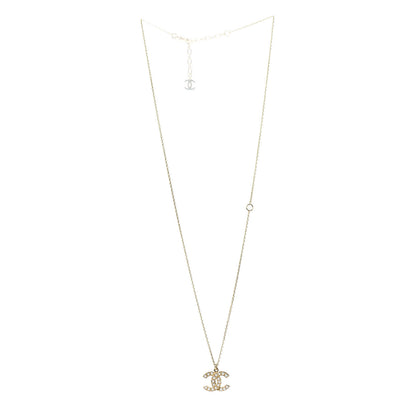 Chanel Pearl CC Pendant Necklace Gold 3 of 6