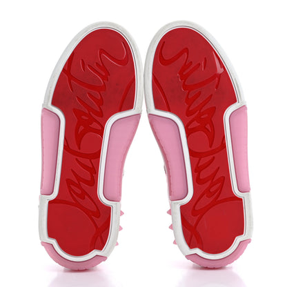 Christian Louboutin Calfskin Spike Astroloubi Donna Low Top Sneakers 38 White Calipso 6 of 9