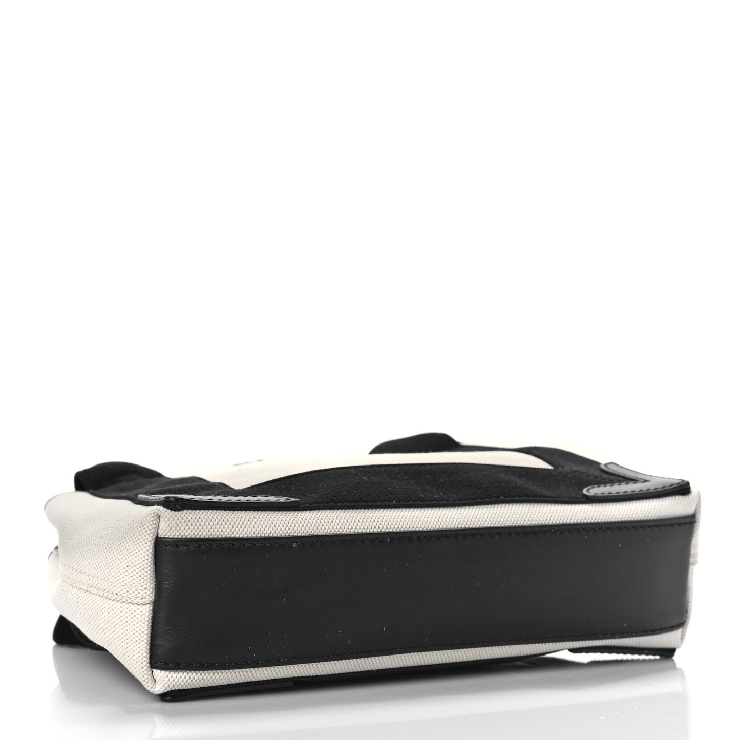 Cotton Canvas Calfskin Navy Cabas XS Natural Black