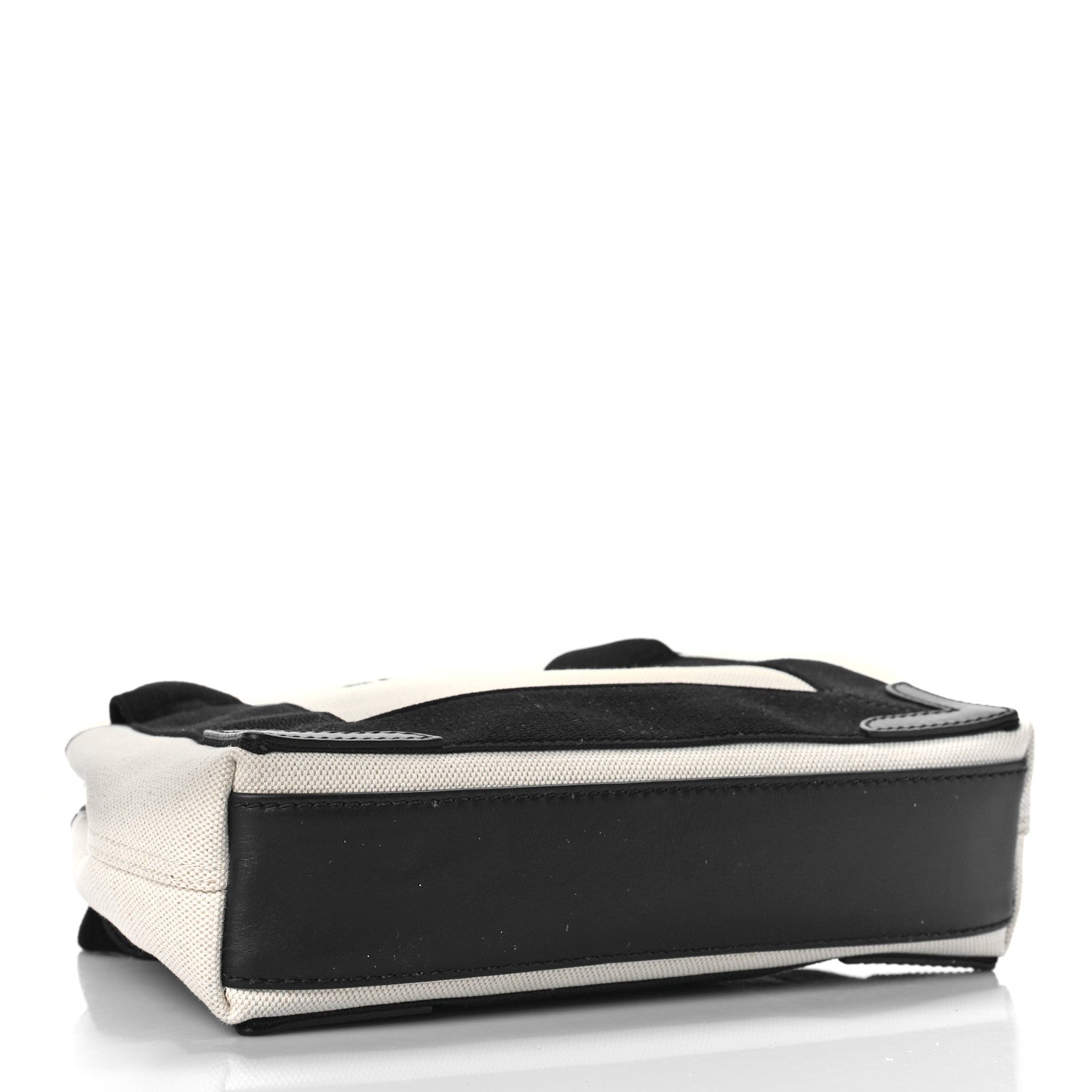 Balenciaga Cotton Canvas Calfskin Navy Cabas XS Natural Black 5 of 9